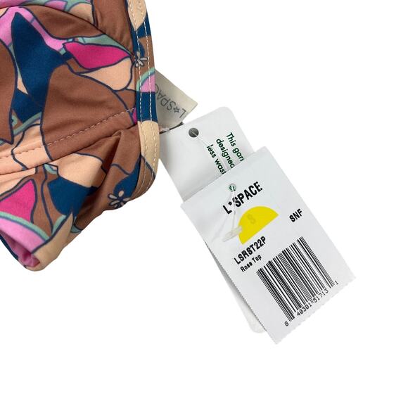 L*Space Eco Chic Econyl Rose Bikini Top Small - Picture 6 of 8